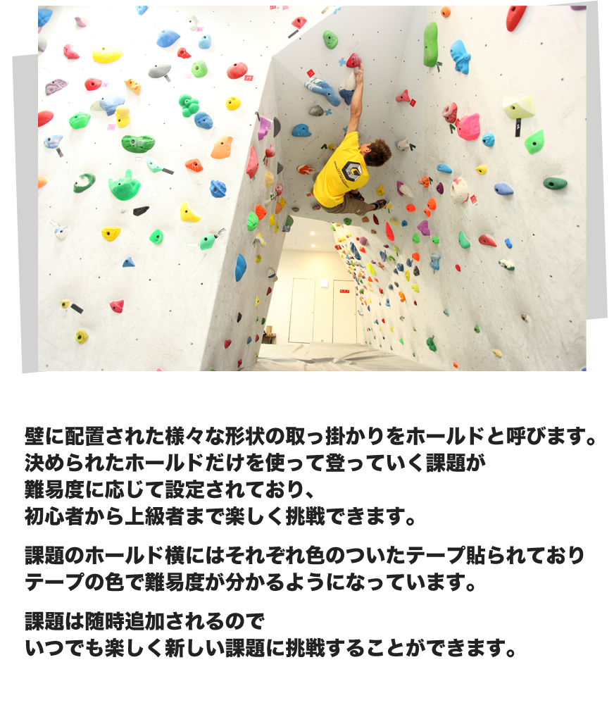 ボルダリング 課題トライイメージ画像